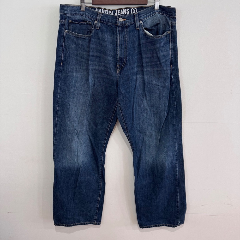 Nautica Jeans Co Mens Dark Wash Straight Leg Denim‎ Jeans Size 38x32